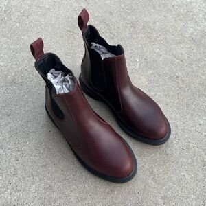 Dr Martens Flora Arcadia Chelsea Boots in Cherry Red Leather Size W6 M5 UK4